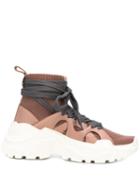 Agnona High Top Sock-style Sneakers - Neutrals