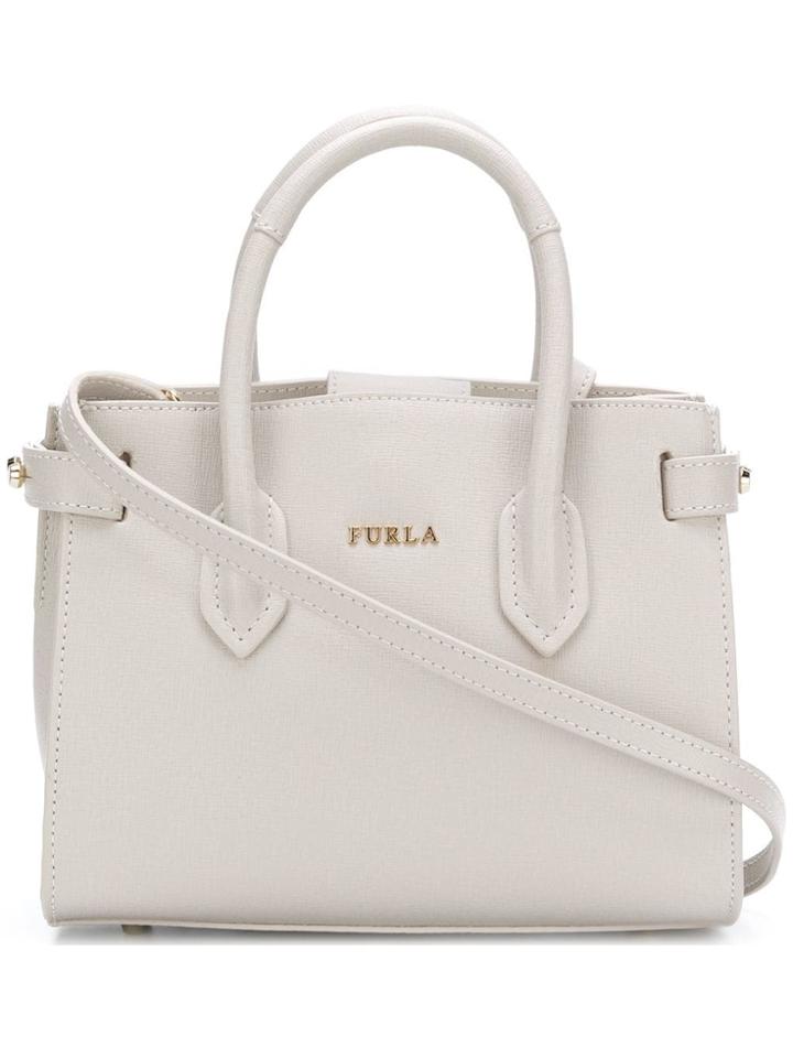 Furla Mini Pin Tote - White