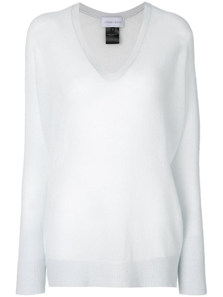 Christian Wijnants Kasi V-neck Jumper - Blue