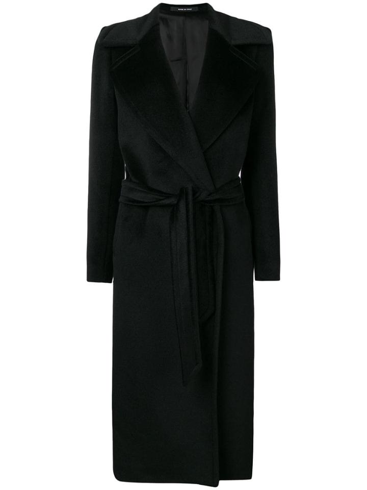 Tagliatore Oversized Belted Coat - Black