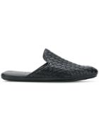 Bottega Veneta Intrecciato Fiandra Slippers - Black