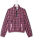 Natasha Zinko Kids Teen Grungy Check Sweatshirt - Pink