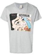 Herman Sad Girl Print T-shirt - Grey