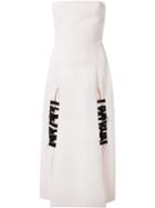 Christopher Esber Macro Rope Dual Slit Dress, Women's, Size: 8, White, Polyester/viscose