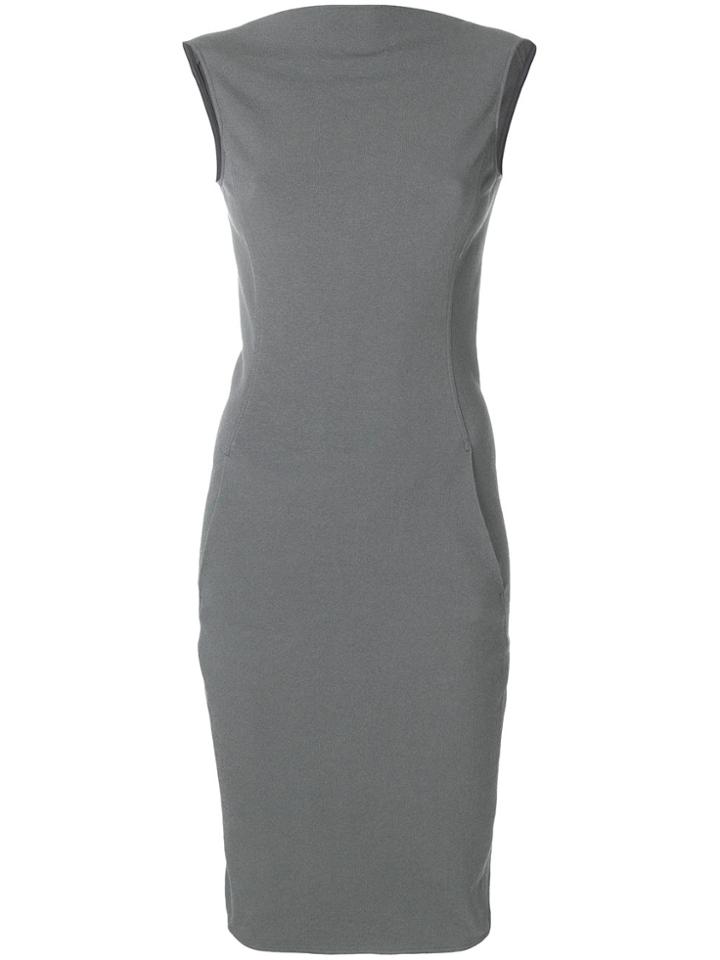 Rick Owens V-back Fitted Dress - Grey