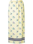 Markus Lupfer Floral Print Skirt - Yellow & Orange
