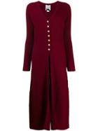 Edward Achour Paris V-neck Knit Dress - Red
