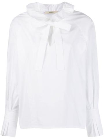 Odeeh Neck Tie Detail Blouse - White