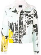 Calvin Klein 205w39nyc Floral Colour-block Denim Jacket - White