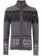 Woolrich Zipped Cardigan, Men's, Size: Large, Grey, Wool/polyamide
