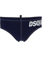 Dsquared2 Beachwear Logo Swimming Trunks, Men's, Size: 52, Blue, Polyamide/spandex/elastane