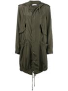 Faith Connexion Hooded Raincoat, Women's, Size: Xs, Green, Silk