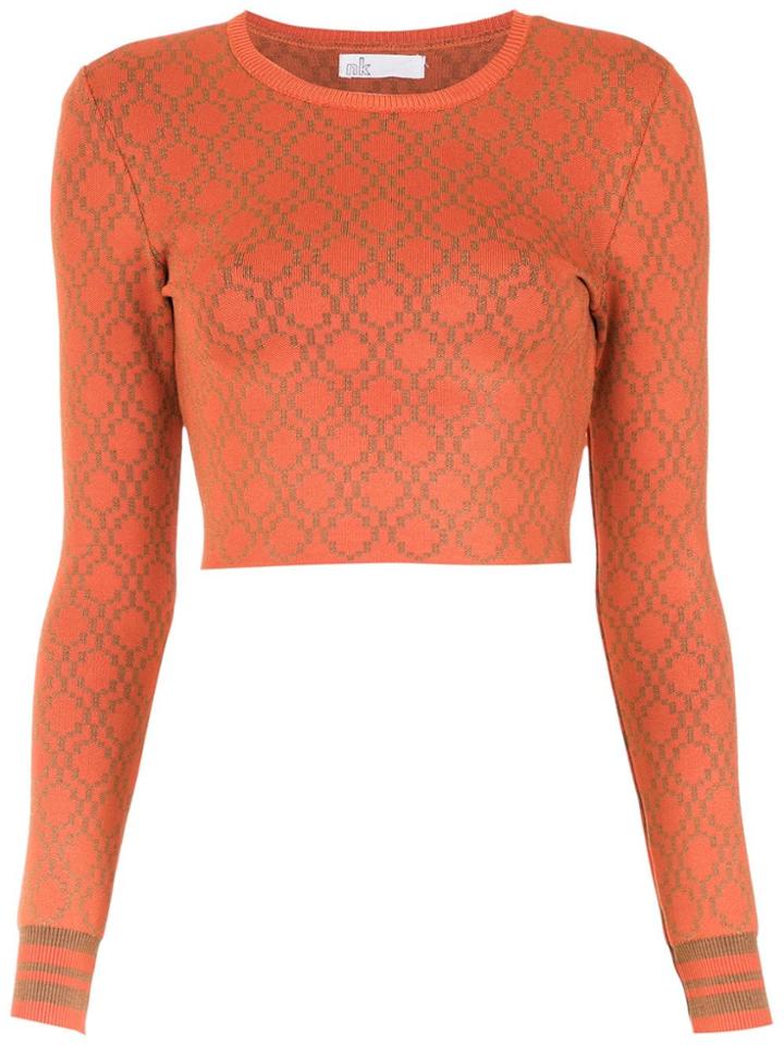 Nk Knitted Cropped Top - Orange