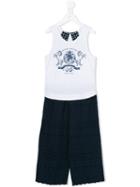 Lapin House - Printed Jumpsuit - Kids - Cotton/spandex/elastane - 8 Yrs, Blue