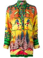 Versace Pre-owned 'ski Scene' Oversized Shirt - Multicolour
