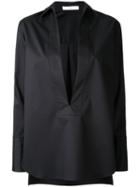 Astraet Deep V-neck Shirt, Women's, Black, Cotton