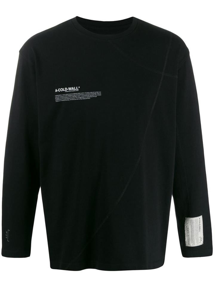 A-cold-wall* Mission Statement Print Sweater - Black