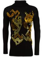 Ann Demeulemeester Appliqué Ribbed Jumper, Men's, Size: Small, Black, Wool/nylon