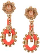 Dsquared2 Backyard Punk Crystal Earrings - Orange