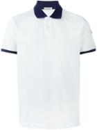 Moncler Contrast Collar Polo Shirt, Men's, Size: Small, White, Cotton