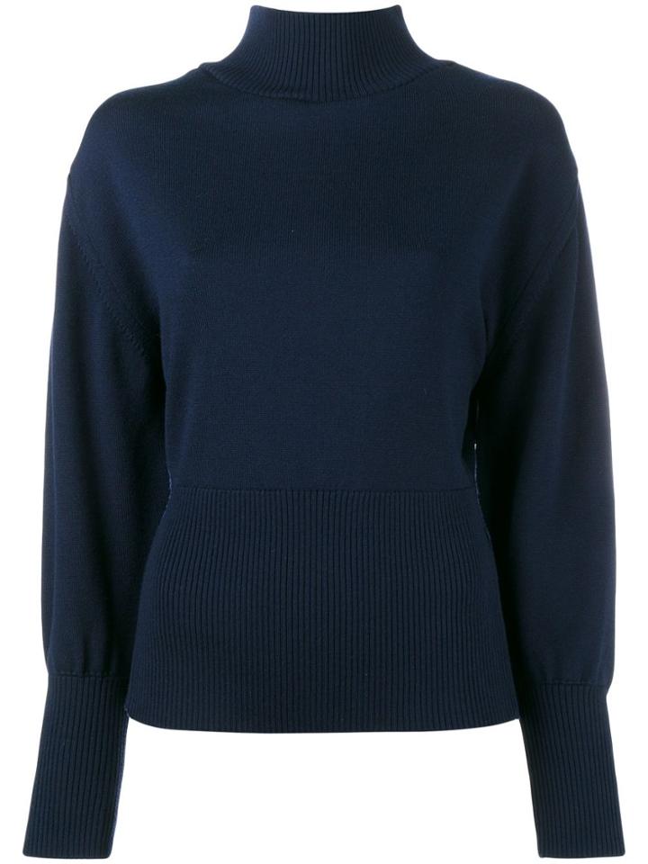 Jacquemus Open Back High Neck Jumper - Blue