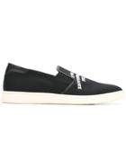 Palm Angels 'fuck You' Embroidery Slip-on Sneakers - Black