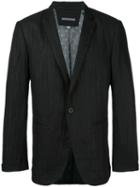 John Varvatos Crinkled Jacket, Men's, Size: 48, Black, Ramie/lyocell/cotton