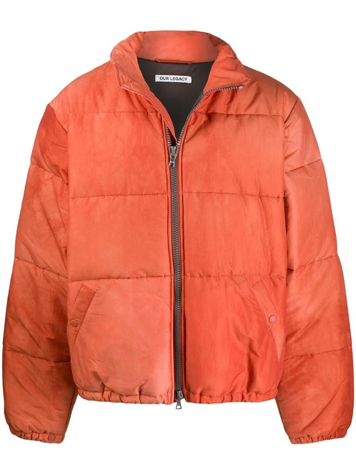 Our Legacy Zipped Puffer Jacket - Orange