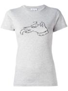 Bella Freud Distressed Dog T-shirt, Women's, Size: Small, Grey, Cotton