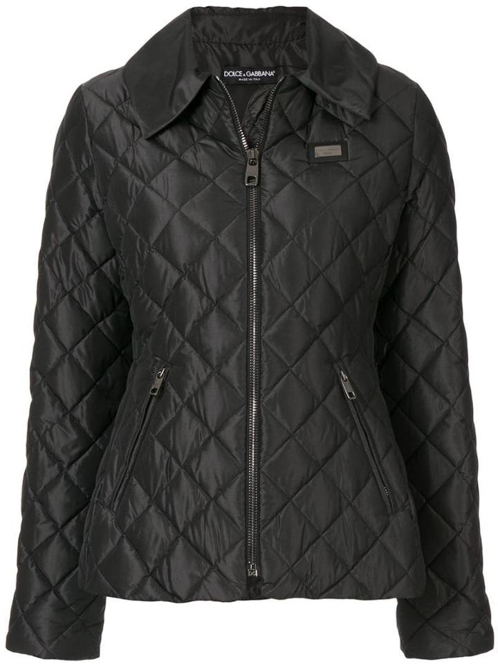 Dolce & Gabbana Diamond Quilt Jacket - Black