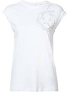 Brunello Cucinelli Stylised Print Top, Women's, Size: Large, White, Cotton