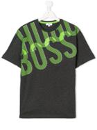 Boss Kids Teen Graphic Logo T-shirt - Grey