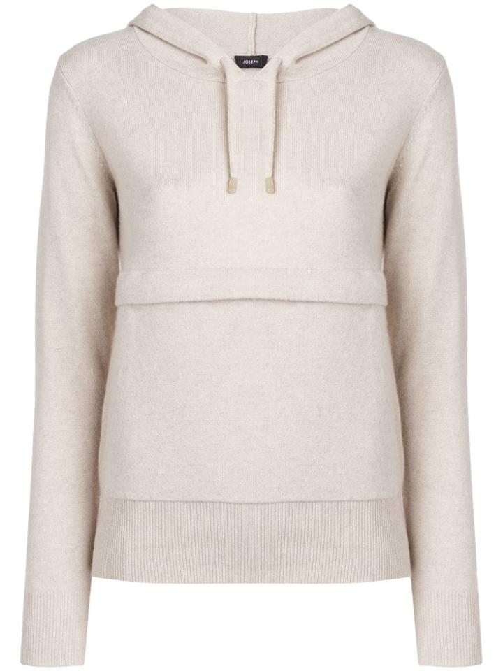 Joseph Hooded Knit Jumper - Neutrals