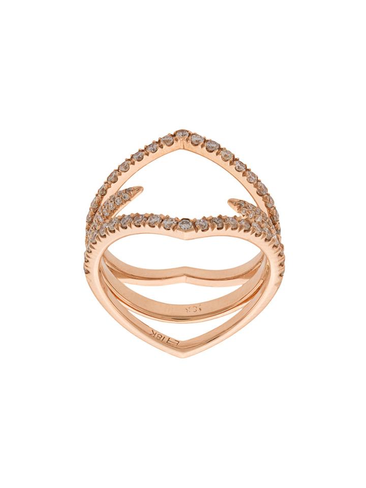 Eva Fehren Diamond Detail Ring - Nude & Neutrals