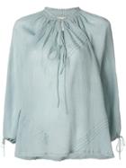 Anaak Tie Neck Blouse - Blue