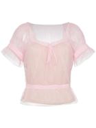 Staud Sweeny Tulle Top - Pink