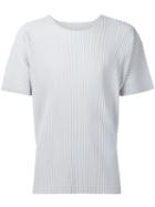 Homme Plissé Issey Miyake Pleated T-shirt, Men's, Size: 2, Grey, Polyester