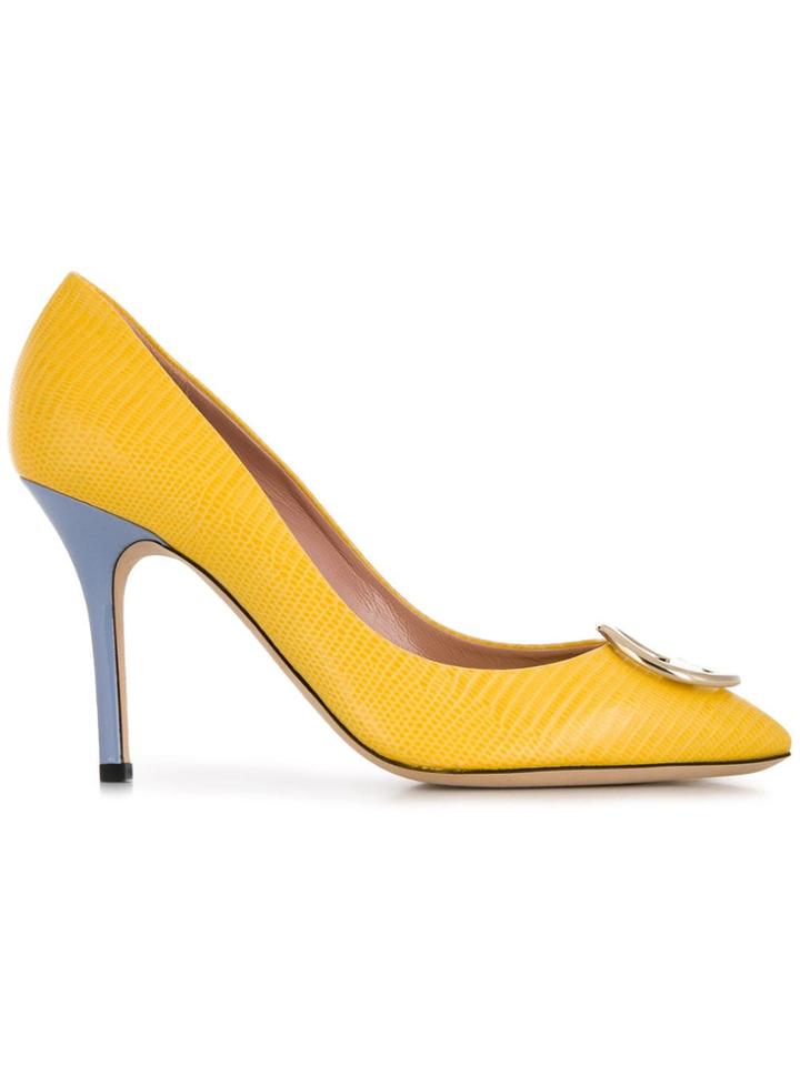 Emilio Pucci Logo Plaque Pumps - Yellow