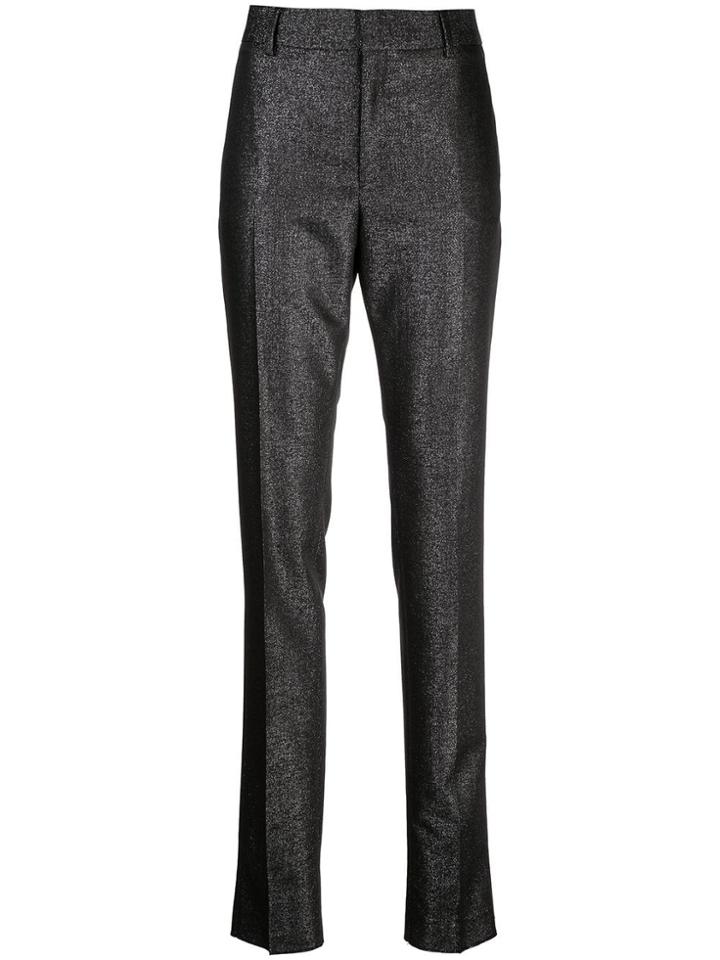 Saint Laurent Mid-rise Straight Trousers - Black