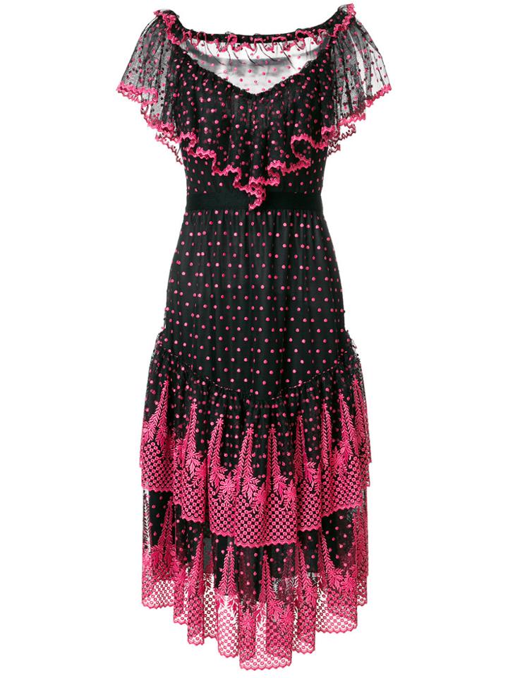 Philosophy Di Lorenzo Serafini Ruffle Trim Dress - Black