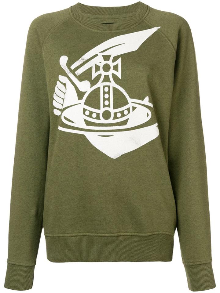 Vivienne Westwood Anglomania Graphic Print Sweatshirt - Green