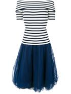 P.a.r.o.s.h. Striped Tulle Dress - Blue