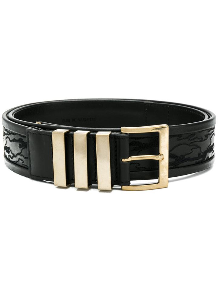 Balmain Buckle Waist Belt - Black