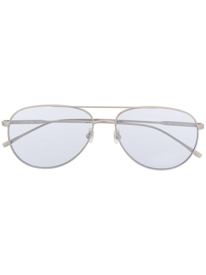 Lacoste Aviator Framed Glasses - Silver