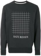 Saturdays Nyc Grid Sweatshirt - Grey