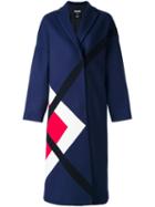 Msgm Geometric Pattern Mid Coat