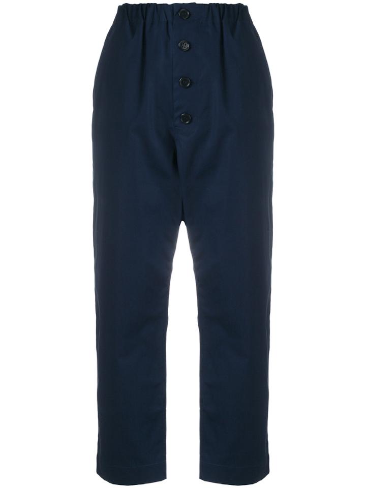 Sofie D'hoore High Rise Straight Leg Trousers - Blue