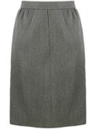 Yves Saint Laurent Pre-owned 1980's Straight Tailored Skirt - Grey