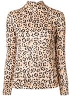 Rokh Leopard-print Jumper - Do Not Use - Beige