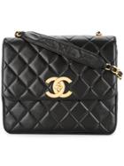 Chanel Vintage Boxy Flap Shoulder Bag - Black